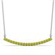 1 - Nancy 2.00 mm Round Yellow Diamond Curved Bar Pendant Necklace 