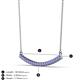 2 - Nancy 2.00 mm Round Tanzanite Curved Bar Pendant Necklace 