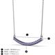 2 - Nancy 2.00 mm Round Iolite Curved Bar Pendant Necklace 