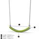 2 - Nancy 2.00 mm Round Peridot Curved Bar Pendant Necklace 