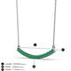 2 - Nancy 2.00 mm Round Emerald Curved Bar Pendant Necklace 