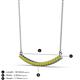 2 - Nancy 2.00 mm Round Yellow Diamond Curved Bar Pendant Necklace 
