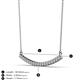 2 - Nancy 2.00 mm Round Natural Diamond Curved Bar Pendant Necklace 