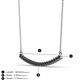 2 - Nancy 2.00 mm Round Black Diamond Curved Bar Pendant Necklace 