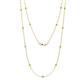 1 - Lien (13 Stn/2.3mm) Peridot on Cable Necklace 