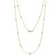 1 - Lien (13 Stn/2.3mm) Yellow Sapphire on Cable Necklace 