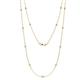 1 - Lien (13 Stn/2.3mm) White Sapphire on Cable Necklace 