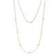 1 - Salina (7 Stn/1.9mm) Citrine and Diamond on Cable Necklace 