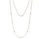 1 - Salina (7 Stn/1.9mm) Iolite and Diamond on Cable Necklace 