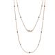 1 - Lien (13 Stn/1.9mm) Blue Sapphire and Diamond on Cable Necklace 