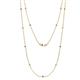 1 - Lien (13 Stn/1.9mm) Iolite and Diamond on Cable Necklace 
