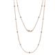 1 - Lien (13 Stn/1.9mm) Iolite and Diamond on Cable Necklace 