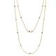 1 - Lien (13 Stn/1.9mm) Black and White Diamond on Cable Necklace 