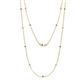 1 - Lien (13 Stn/1.9mm) London Blue Topaz and Diamond on Cable Necklace 