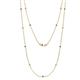 1 - Lien (13 Stn/1.9mm) Blue and White Diamond on Cable Necklace 
