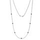 1 - Salina (7 Stn/2.3mm) Blue Sapphire on Cable Necklace 