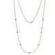 1 - Salina (7 Stn/2.3mm) Pink Sapphire on Cable Necklace 