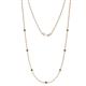 1 - Salina (7 Stn/2.3mm) Green Garnet on Cable Necklace 