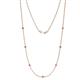 1 - Salina (7 Stn/2.3mm) Pink Tourmaline on Cable Necklace 
