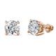 Alina GIA Certified Round Diamond 3.00 ctw (SI2/HI) Four Prongs Solitaire Stud Earrings 