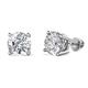 Alina Round Diamond 3.00 ctw (SI1/GH) Four Prongs Solitaire Stud Earrings 
