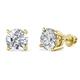 1 - Alina GIA Certified Round Diamond 4.00 ctw (SI1/GH) Four Prongs Solitaire Stud Earrings 