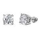 Alina GIA Certified Round Diamond 4.00 ctw (SI1/GH) Four Prongs Solitaire Stud Earrings 