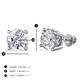 2 - Alina GIA Certified Round Diamond 3.00 ctw (SI2/HI) Four Prongs Solitaire Stud Earrings 