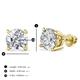 2 - Alina GIA Certified Round Diamond 4.00 ctw (SI2/HI) Four Prongs Solitaire Stud Earrings 