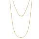1 - Salina (7 Stn/2.3mm) Yellow Sapphire on Cable Necklace 