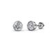 1 - Carys Round Diamond 1/4 ctw (VS2/F) Bezel Set Solitaire Stud Earrings 