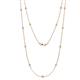 1 - Lien (13 Stn/2.3mm) Yellow Sapphire and Diamond on Cable Necklace 