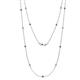 1 - Lien (13 Stn/2.3mm) London Blue Topaz and Diamond on Cable Necklace 