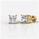 1 - Zoey Princess Cut Lab Grown Diamond Four Prongs Solitaire Stud Earrings 