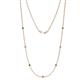 1 - Salina (7 Stn/2.3mm) Green Garnet and Diamond on Cable Necklace 