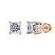 1 - Zoey IGI Certified Princess Cut Lab Grown Diamond  3.00 ctw (VS/EG) Four Prongs Solitaire Stud Earrings 
