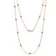 1 - Lien (13 Stn/2.6mm) Pink Tourmaline on Cable Necklace 