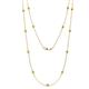 1 - Lien (13 Stn/2.6mm) Citrine on Cable Necklace 