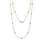 1 - Lien (13 Stn/2.6mm) Peridot on Cable Necklace 