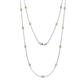 1 - Lien (13 Stn/2.6mm) Yellow Sapphire on Cable Necklace 
