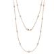 1 - Lien (13 Stn/2.6mm) White Sapphire on Cable Necklace 