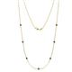 1 - Salina (7 Stn/2.6mm) Blue Sapphire on Cable Necklace 