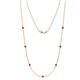 1 - Salina (7 Stn/2.6mm) Ruby on Cable Necklace 