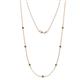 1 - Salina (7 Stn/2.6mm) Green Garnet on Cable Necklace 