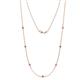 1 - Salina (7 Stn/2.6mm) Pink Tourmaline on Cable Necklace 