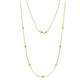 1 - Salina (7 Stn/2.6mm) Yellow Sapphire on Cable Necklace 