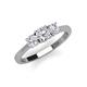 3 - Quyen 1.00 ctw (5.00 mm) Round Natural Diamond Three Stone Engagement Ring  