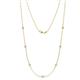 1 - Salina (7 Stn/2.6mm) White Sapphire on Cable Necklace 