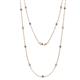 1 - Lien (13 Stn/2.6mm) Blue Topaz and Diamond on Cable Necklace 