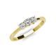 3 - Quyen 0.53 ctw (4.00 mm) Round Lab Grown Diamond Three Stone Engagement Ring  